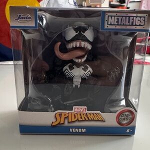 Marvel Venom Metalfigs Die-Cast Figure - Black, White, Pink (Tongue)